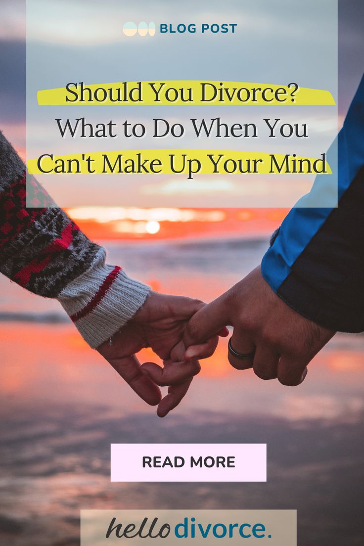 Once you admit to yourself that you're considering divorce, the logistical concerns come into play. Can you afford to split? What would your friends and co-workers say? What about your kids? Family members? Other obligations?  Getting a divorce is one of the biggest decisions a person can make, so it's natural to feel overwhelmed by the idea. Here's some help...  #divorce #separation #breakup #shouldidivorce #indecision Divorce Or Stay Married, How To Help A Friend Through Divorce, When To Divorce, Contemplating Divorce, Divorce Planning, Divorce Signs, Preparing For Divorce, Coping With Divorce, I Want A Divorce