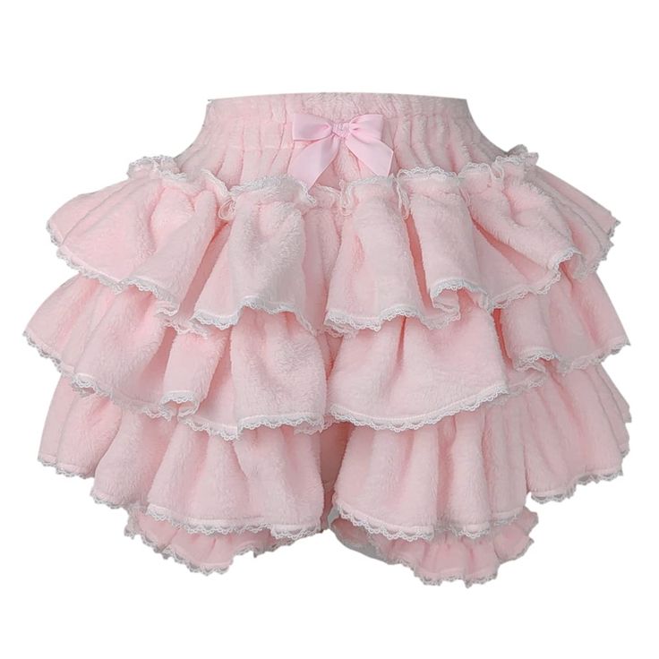 PRICES MAY VARY. Women's Tiered Ruffle Bloomers Japanese Kawaii Fashion Petticoat Vintage Lace Trim Bloomer Shorts Skirt High Waisted Casual Loungewear Sleepwear Pettipants with Bow Sweet Lolita Bloomers Puffy Pajama Shorts Skirt Is Made of Soft Cozy Fluffy Plush Fleece Fabric , Keep Warm , Comfy and Skin-friendly In Winter Also Wear It In Summer, Spring, Autumn Color : Black / White / Pink . Elastic Pajama Bottoms Ruffle Bloomers High Waist Flannel Booty Lounge Pajama Shorts Underskirt Fit for Japanese Kawaii Fashion, Pumpkin Pants, Pink Bloomers, Bloomer Shorts, Estilo Harajuku, Ruffle Bloomers, Style Kawaii, Shorts Skirt, Japanese Kawaii