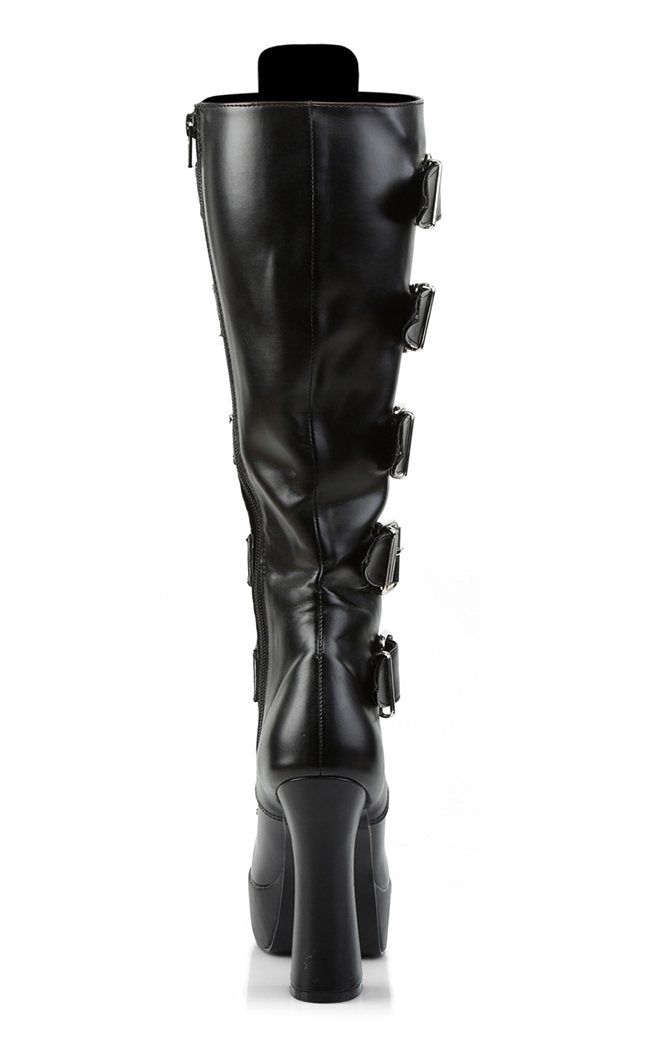 5" Stack Heel W/1 1/2" PF BootsHEEL/PLATFORM : 5" Heel, 1 1/2" PFFIT GUIDE : True to sizeVEGAN : Yes Alternative Shoes, Festival Shoes, Punk Boots, Pleaser Shoes, Black Platform Boots, Gogo Boots, Black Knee High Boots, Cosplay Shoes, Knee Boot