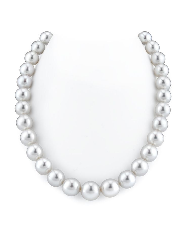 This exquisite South Sea pearl necklace features 12-15mm, AAAA quality pearls hand-picked for their radiant luster. 

This necklace can be customized to your specifications, and comes packaged in a beautiful jewelry gift box with a complementary pearl care kit.

This strand is accompanied by an official appraisal by the GLA (Gemological Laboratory of America) detailing the specifics and retail value of the strand. A unique certificate is generated for every order. South Sea Pearl Necklace, Sea Necklace, Pearl Necklaces, Sea Pearl, Care Kit, South Seas, South Sea Pearls, Pearl Gemstone, Silk Thread