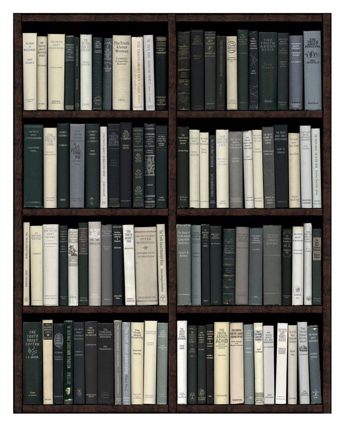 a book shelf filled with lots of books