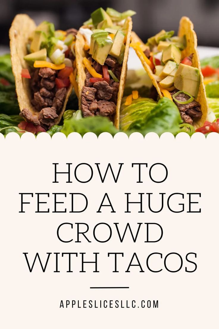 how to feed a huge crowd with tacos in the kitchen and on the table