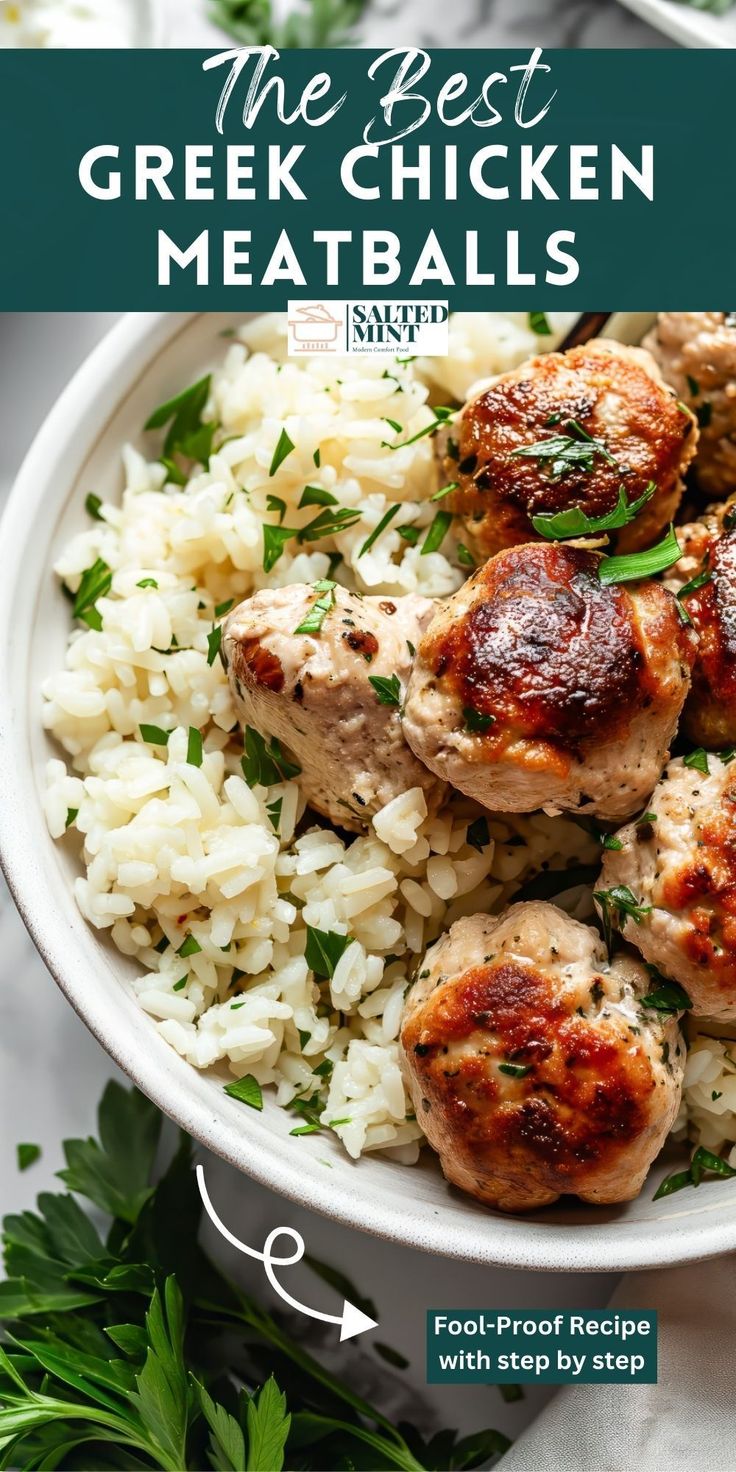 the best greek chicken meatballs recipe with step by step instructions