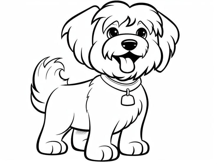 illustration of Fun havanese picture to color Bichon Havanese, Picture To Color, Havanese Puppy, Puppy Coloring Pages, Havanese Puppies, Dog Steps, Havanese Dogs, Domestic Animals, Printable Coloring Sheets