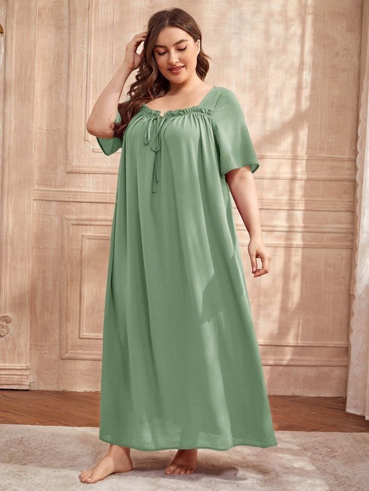 Night Gowns For Women, Night Wear For Women, Style Outfits Summer, Summer Vibes Aesthetic, Summer/fall Outfits, Linen Style Fashion, Cotton Night Dress, Aesthetic Summer Outfits, Hijab Fashion Summer