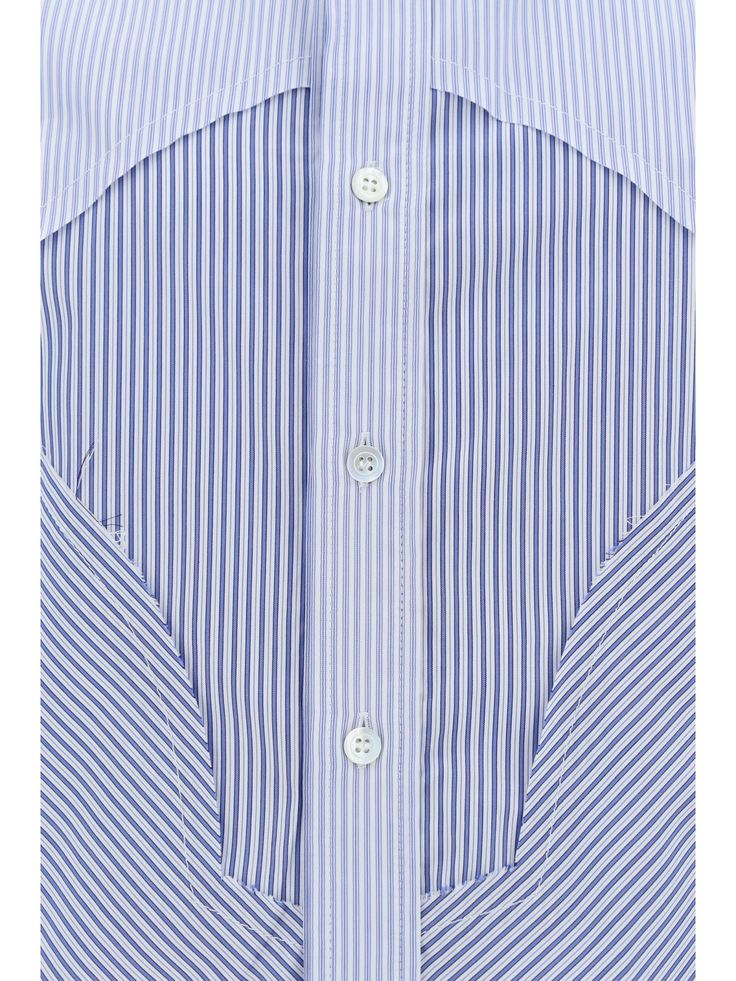 100% cotton Pinstripe Cotton Shirt For Work, Pinstripe Cotton Short Sleeve Shirt, Blue Fitted Cotton Dress Shirt, Fitted Blue Cotton Dress Shirt, Pinstripe Cotton Shirt With Spread Collar, Pinstripe Cotton Collared Shirt, Summer Pinstripe Cotton Shirt, Relaxed Fit Pinstripe Cotton Tops, Classic Pinstripe Cotton Top