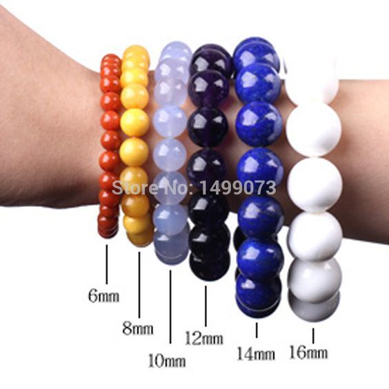 Bead Size Guide Bead Size Chart, Motifs Perler, Ruby Beads, Onyx Bracelet, Gemstone Beaded Bracelets, Bracelets Diy, Beaded Bracelets Diy, Beaded Stretch Bracelet, Beaded Jewelry Diy