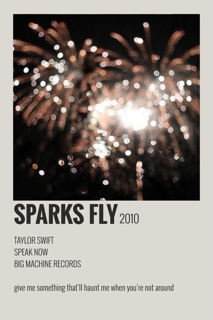 fireworks are lit up in the night sky with words on it that read sparks fly