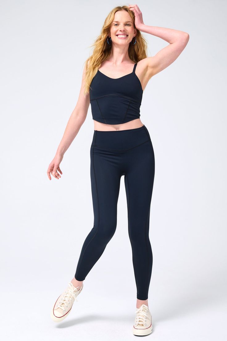 Action Leggings in Jet Black High Waist Black Leggings For Pilates, Black Tight Pants For Pilates, Tight Black Pants For Pilates, Black Micro-elastic High Waist Leggings, Micro-elastic High Waist Black Leggings, Black Compression Pants For Yoga, High Rise Black Bottoms For Pilates, Black High Waist Micro-elastic Leggings, Black Mid-rise Elastane Leggings