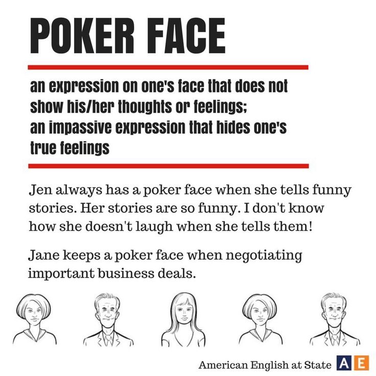 an advertisement with the words poker face on it