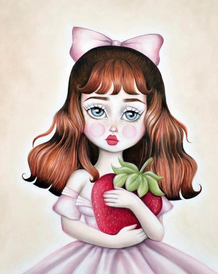 Big Eye Art, Vintage Framed Prints, Ballet Painting, Vintage Nutcrackers, Big Eyes Doll, Cottagecore Art, Strawberry Shortcake Doll, Bizarre Art, Big Eyes Art