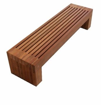 a wooden bench sitting on top of a white background