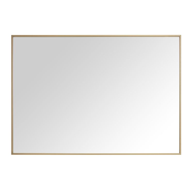 a white and gold framed wall mirror on a white background with clipping for text