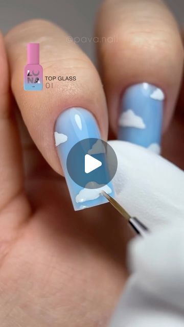 Nail art 💅 Manicure on Instagram: "Sky blue 🩵🤍😇Credit: @pava.nail" Sky Blue Nail Art, Sky Blue Nails, Blue Diy, Blue Nail Art, Blue Nail, Diy Nail Art, Blue Nails, Sky Blue, Blue Sky