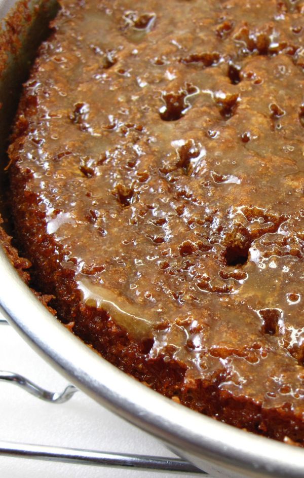 a close up of a cake in a pan