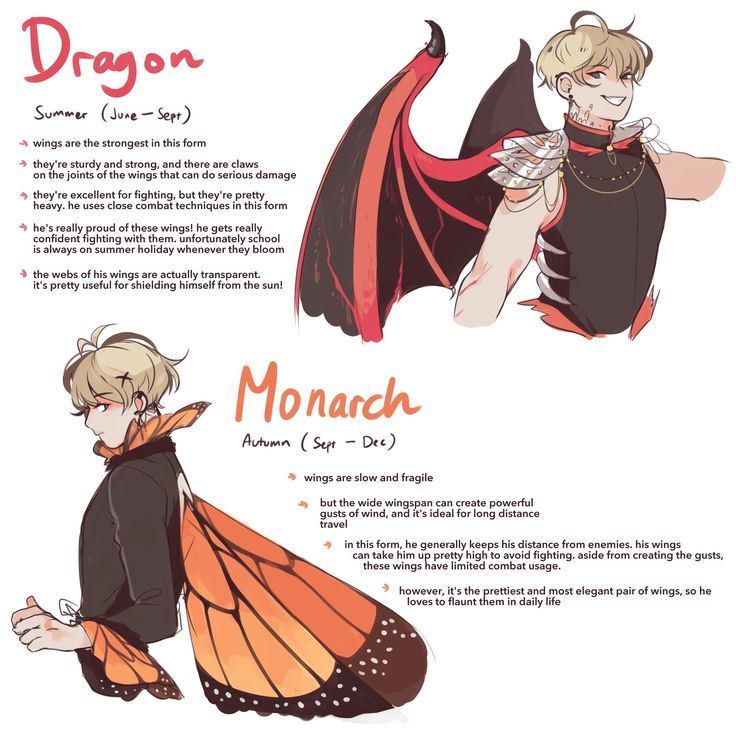 the character sheet for monarch from dragon