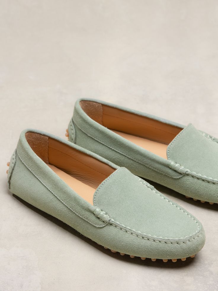 Our signature suede loafer is our best-selling shoe of all time, and for good reason. Our moccasin expert, Norina, handcrafts each piece from a workshop in Tuscany, overseeing every last detail—even using a small flame to singe away stray threads. Spring Suede Loafers With Contrast Sole, Spring Moccasins With Suede Lining And Round Toe, Slip-on Moccasins With Suede Lining And Flat Heel, Classic Suede Moccasins With Contrast Sole, Suede Moccasins With Contrast Sole And Round Toe, Classic Suede Flat Heel Moccasins, Classic Suede Moccasins With Flat Heel, Suede Moccasins With Removable Insole And Round Toe, Suede Slip-on Moccasins With Removable Insole