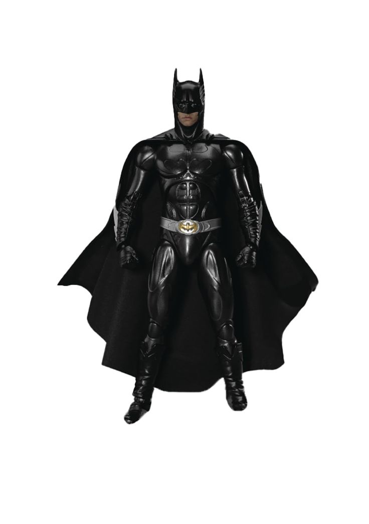 the batman figure is posed on a white background