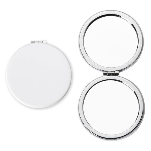 two compact mirrors sitting next to each other