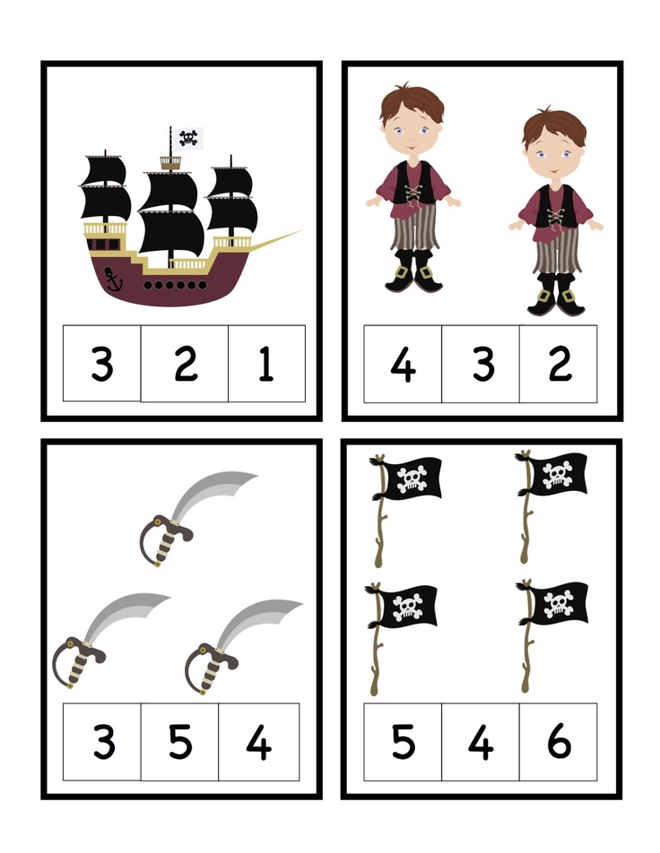 the pirate worksheet is filled with numbers and pictures