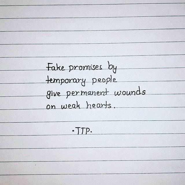 a piece of paper with writing on it that says, take prom by temporary people give permanent words on weak hearts