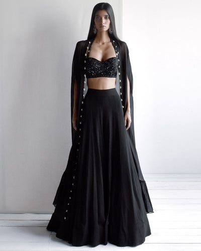 Black Sharara, Indian Outfits Modern, Arpita Mehta, Shell Blouse, Indian Bridesmaid Dresses, Trendy Outfits Indian, Diwali Outfits, Indian Outfits Lehenga, Lehenga Designs Simple