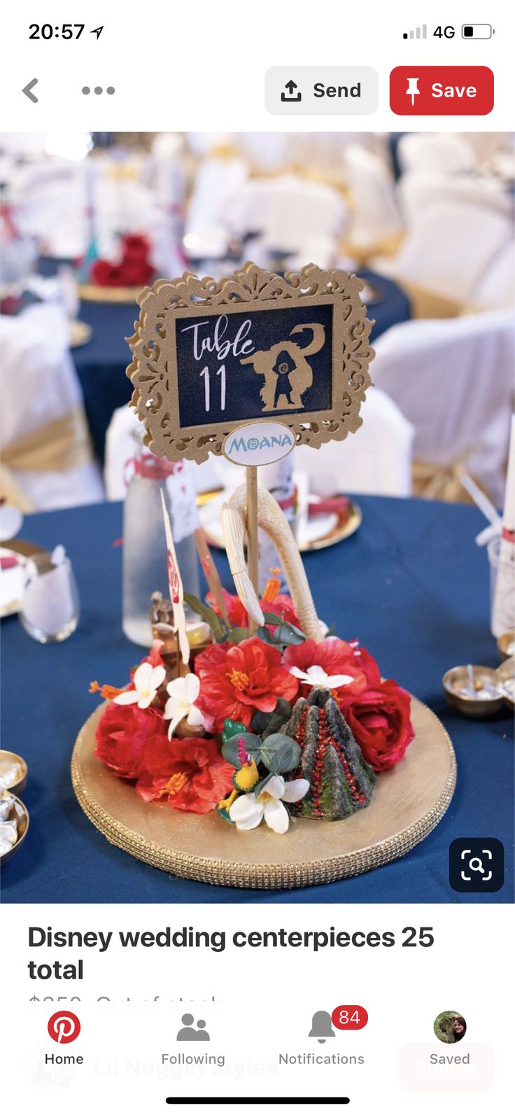 the disney wedding centerpieces are on sale