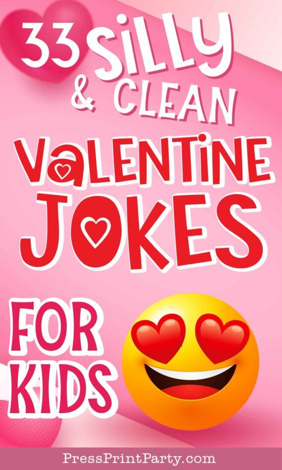 valentine jokes for kids with the words 35 silly and clean written in red on it