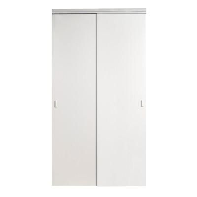 a white closet with two doors on each side