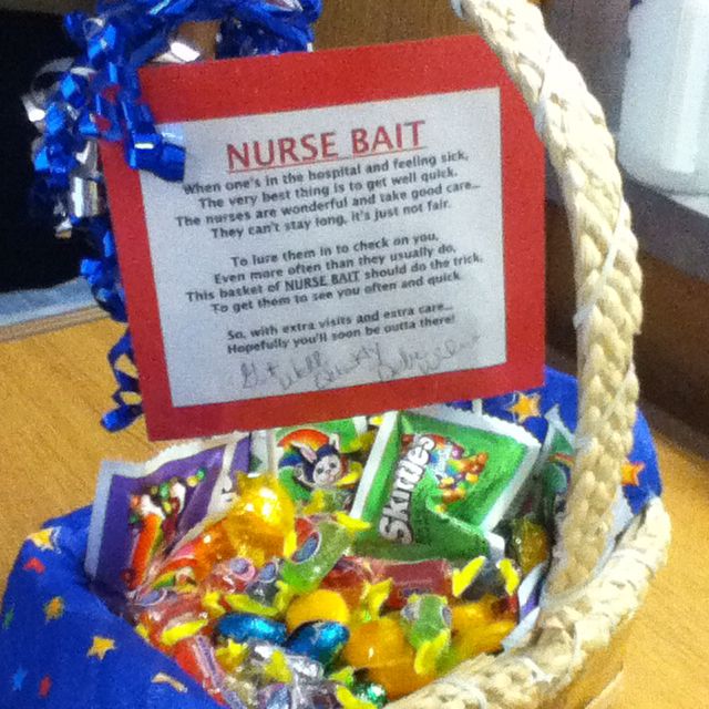 a basket filled with lots of candy on top of a table