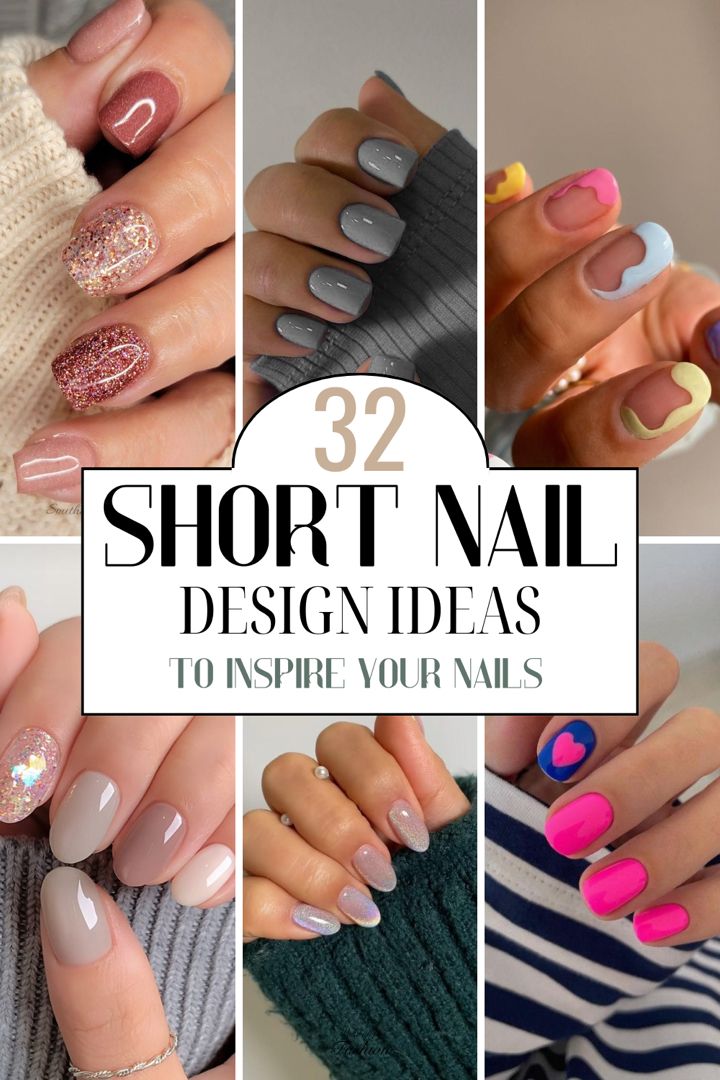 Here are 32 cute short nail designs to inspire your nails. Oval Short Acrylic Nails Designs, Short Uv Gel Nails Designs, Simple Spring Short Nails, Gel Nail Designs Round Shape, Natural Gel Nails Ideas Short Spring, Short Nails Ideas Simple Spring, Short Almond Nail Ideas Natural, Nude Spring Nail Designs, Short Rounded Nail Ideas