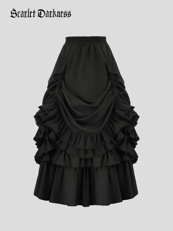 Big promotion for you when buying Layered Ruffled Hem Adjustable A-Line Skirt today. One of the best selling in the market. Limited number of products. Hurry up! Black Ruffled Bottoms For Cosplay, Steampunk Tiered Skirt For Cosplay, Gothic Tiered Ruffle Skirt, Fitted Black Skirt With Layered Hem, Gothic Asymmetrical Ruffled Skirt, Black Steampunk Bottoms For Costume Party, Steampunk Black Bottoms For Costume Party, Gothic Long Ruffled Skirt Bottoms, Gothic Long Ruffled Skirt