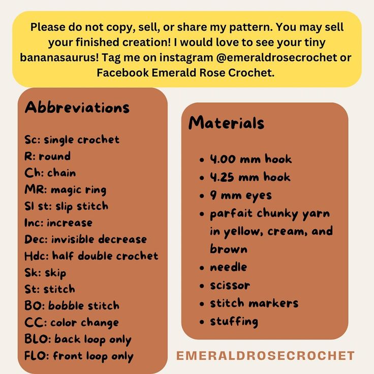 a poster with instructions for how to use the emeraldscrochet tool