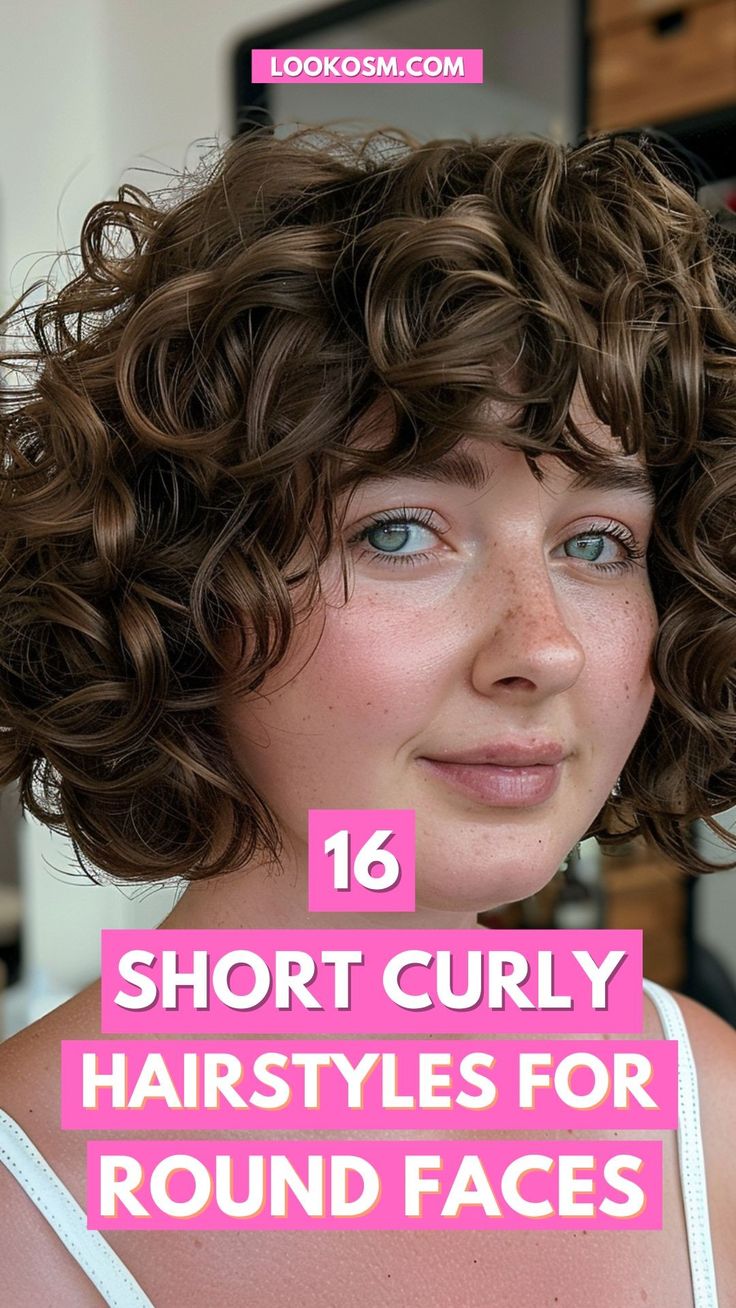 16 Stunning Short Curly Hairstyles for Round Faces to Boost Your Confidence Medium Short Hairstyle Women Curly, Graduated Bob Curly Hair, Short Curly Hair With Round Face, Cute Curly Hairstyles Short Round Faces, Short Hair For Curly Hair Round Face, Curly Short Hair For Round Face, Alia Shawkat Hair, Curly Haircut For Square Face, Naturally Curly Hairstyles Short