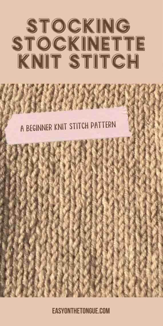 the knitting pattern is shown with text that reads, stocking sockette knit stitch