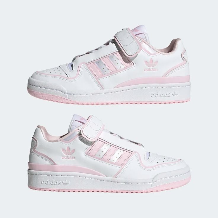 Pink And White Adidas, Pink Adidas Shoes, Silk Maison, Adidas Forum, Shoes And Sneakers, Adidas Shoes Women, Sneakers Adidas, Shoe Inspo, Swag Shoes