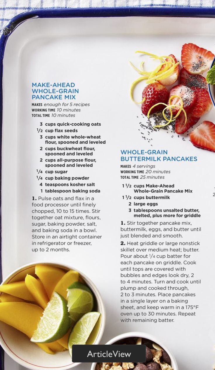 a recipe book with fruit and nuts on it