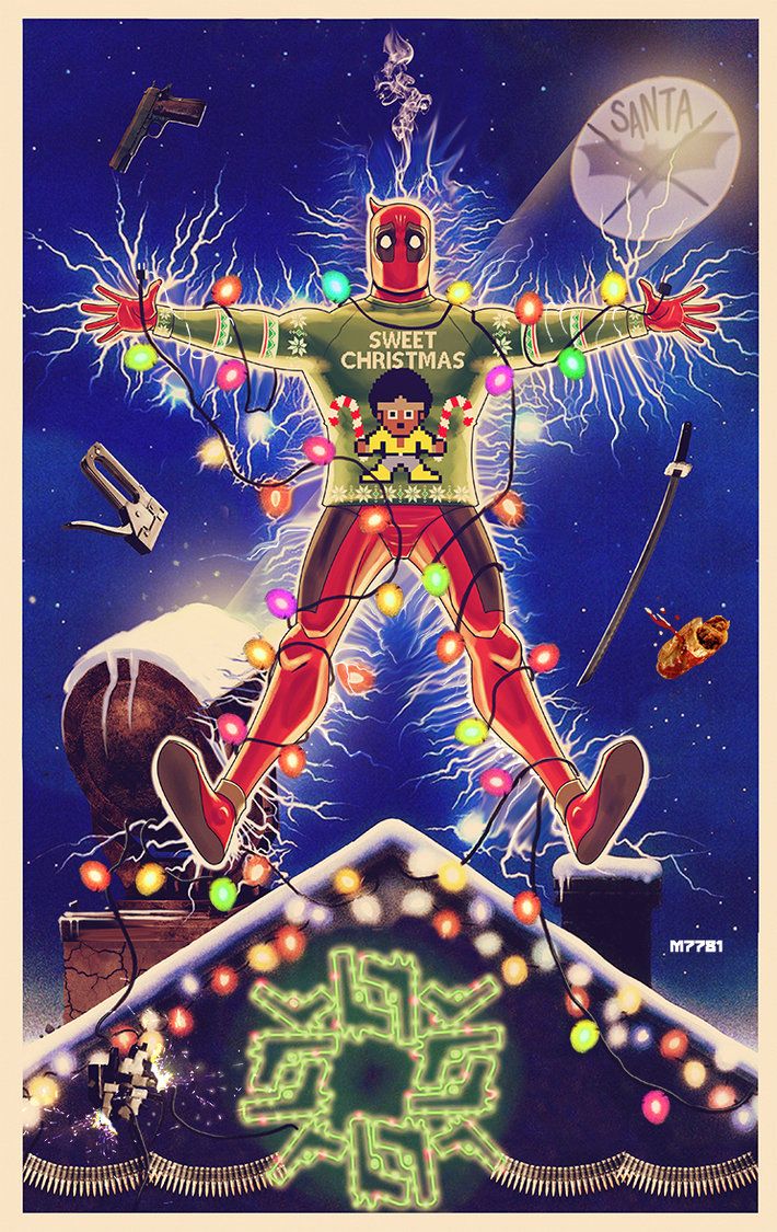 an image of a man with christmas lights on his body and arms in the air