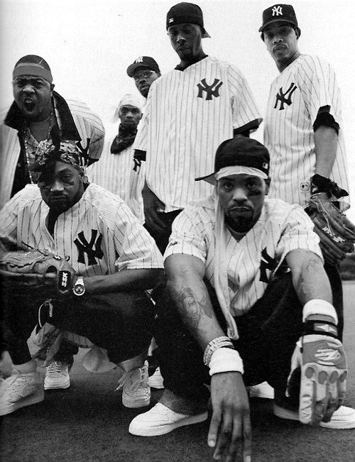 a group of baseball players are posing for a team photo with the caption wutang clan