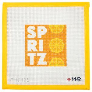 Spritz Coaster - Summertide Stitchery - LoveMHB Studio Needlepoint Coasters, Chinoiserie Christmas, Needlework Shops, Needlepoint Designs, Embroidery Shop, Square Canvas, Aperol Spritz, Christmas Drinks, Needlepoint Canvases