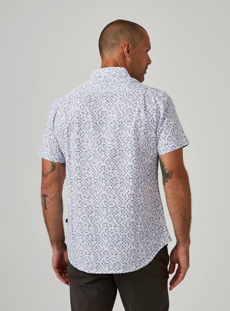 We created the perfect short sleeve button up, with the right mixture of comfort and style, just for you. Our performance shirts have 4-way stretch, are moisture wicking, wrinkle resistant and above all a great new addition to your wardrobe. The performance shirt will be your go-to for any occasion - day to night. This is a shirt that will have you satisfied at any given time. Details Model is 6'1" and wears a size medium. Care: Machine wash cold on delicate cycle, low tumble dry, do not iron Co Day To Night, To Night, Short Sleeve Button Up, Short Sleeve Button, Short Sleeve Shirt, Moisture Wicking, Sleeve Shirt, Casual Button Down Shirt, Button Up