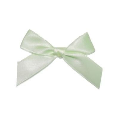 a light green bow on a white background