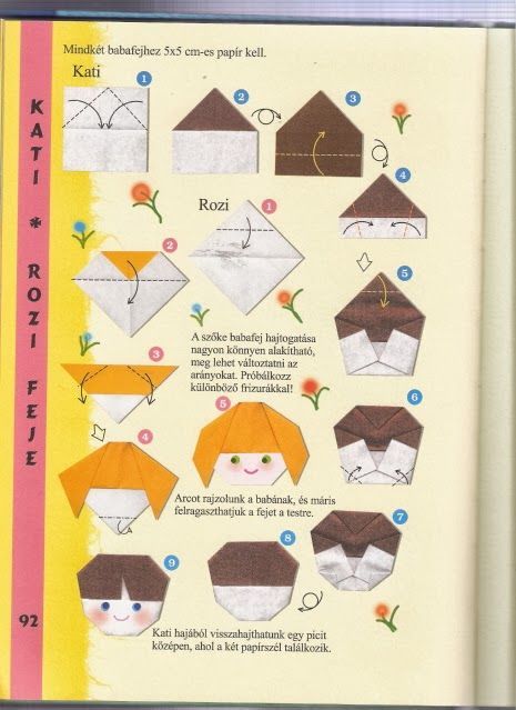 an open book with instructions on how to make paper dolls