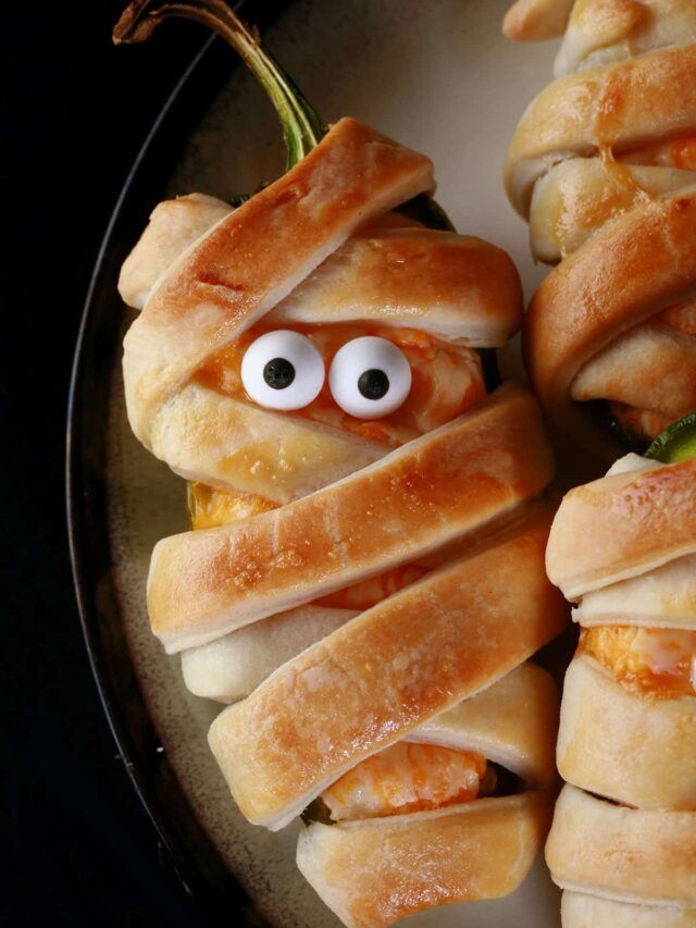 some kind of food with googly eyes on it