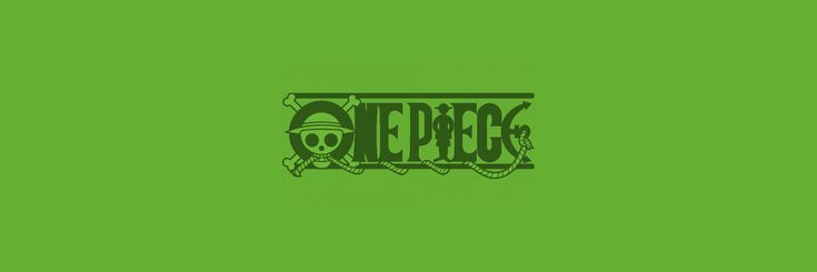 the logo for one piece on a green background