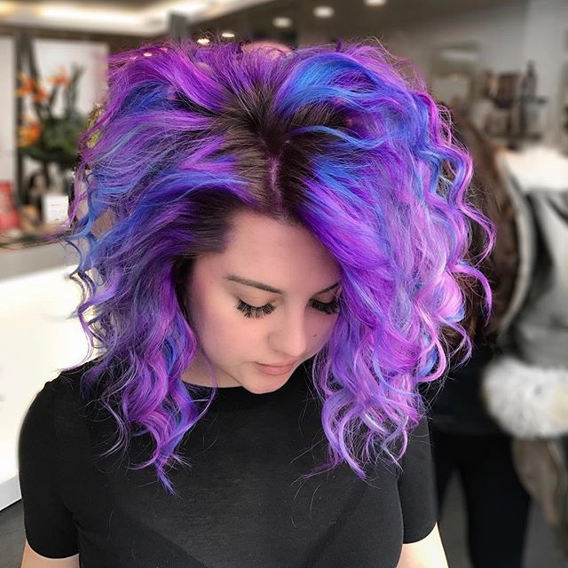 WEBSTA @ alfredo_lewis - METALLIC MADONNA COLOR COLLAB! ⚡️⚡️Color by: @alfredo_lewis ➕@glam.mandi ‍♂️Styled by: @asilsmsk Color powered by: @brazilianbondbuilder and @pulpriothair was the paint Pulp Riot Hair Color Ideas, Purple And Blue Hair, Hairdressing Training, Galaxy Hair, Balayage Blonde, Hair Color Purple, Pretty Hair Color, Hair Dye Colors, Strawberry Blonde