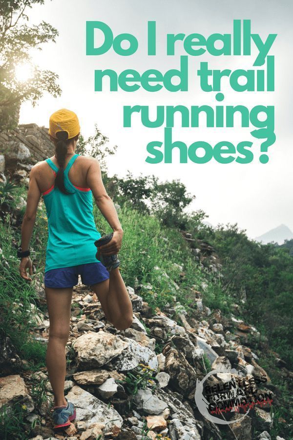 a woman hiking up a rocky trail with the words do i really need trail running shoes?