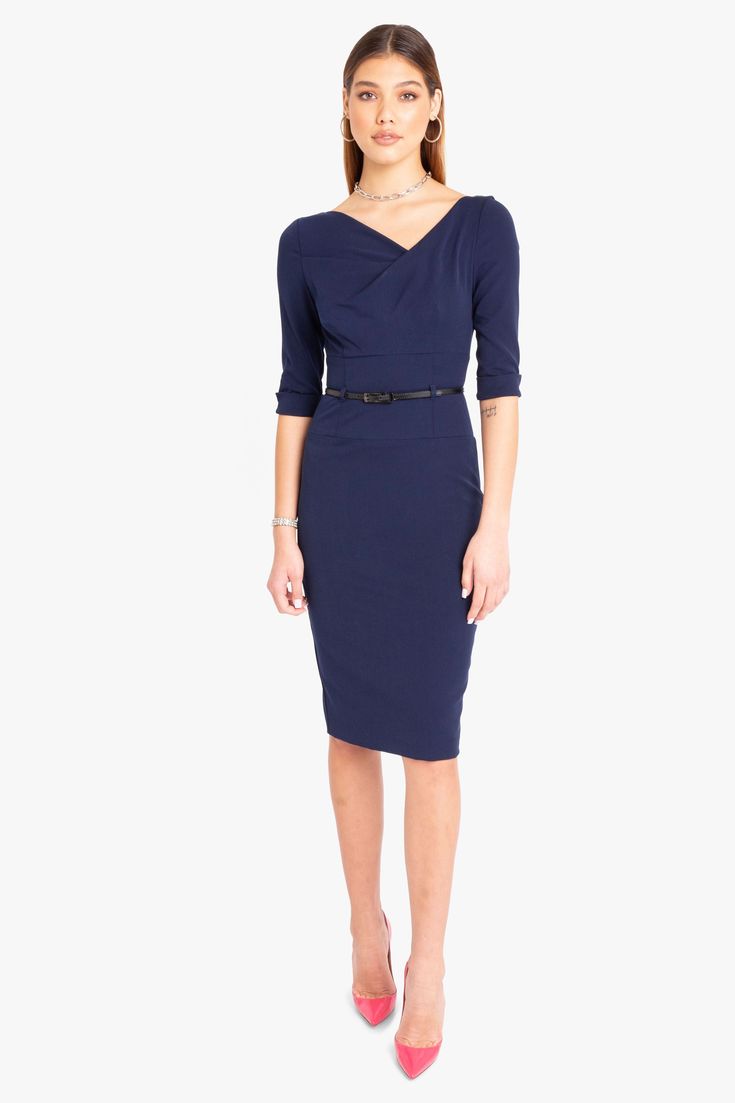 Classic Jackie O Sheath Dress | Black Halo Classic Ruched Midi Dress For Work, Classic Ruched Midi Dress, Elegant Stretch Bodycon Dress For Office Wear, Classic Ruched Midi Dress For Formal Occasions, Elegant Stretch Midi Dress For Office, Classic Stretch Midi Dress, Elegant Ruched Midi Dress With Fitted Waist, Fitted Ruched Midi Dress For Work, Classic Bodycon Dress With Flattering Silhouette