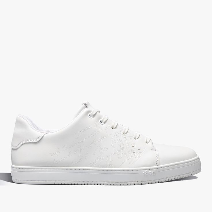 Playtime Scritto Leather Sneaker, FULL WHITE Berluti Menswear, White Mesh, Saved Items, Private Event, Play Time, Leather Sneakers, Low Cut, Calf Leather, Heels