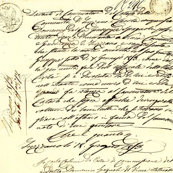 an old document with writing on it that has been written in cursive ink